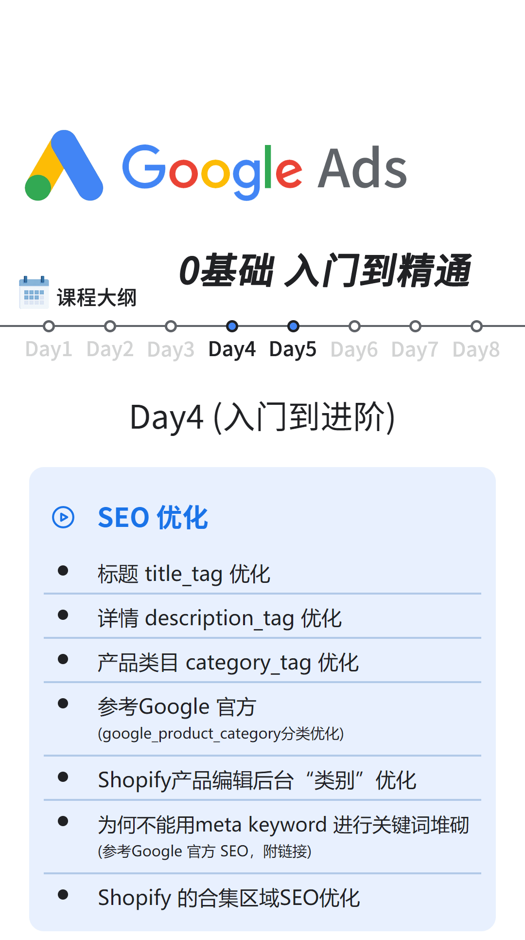 课程大纲 - Google Ads