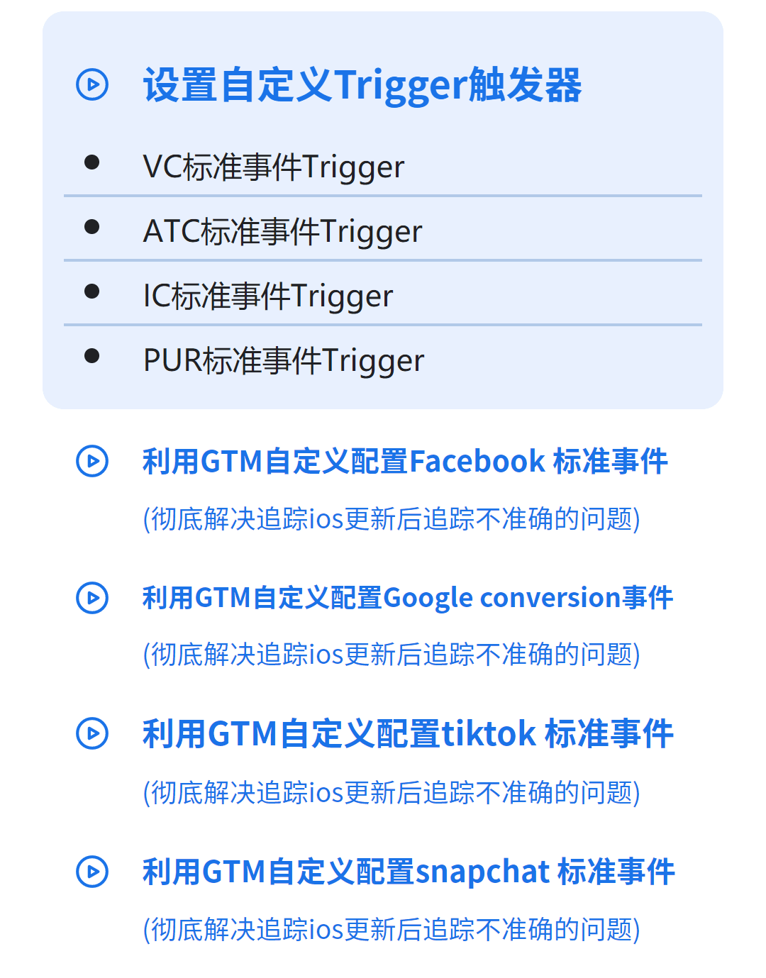 课程大纲 - GTM像素配置