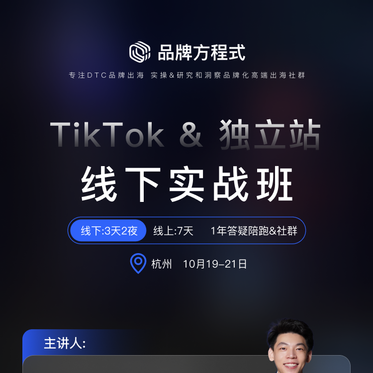 TikTok&独立站线下实战班